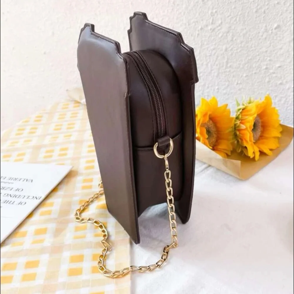 WORN ONCE ☕️Cup Design Letter Patch Novelty Bag☕️ - Picture 3 of 7